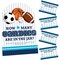 Big Dot of Happiness Go, Fight, Win - Sports - How Many Candies Baby Shower or Birthday Party Game - 1 Stand and 40 Cards - Candy Guessing Game